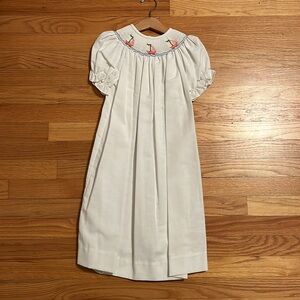Silly Goose White Bishop Dress Sailboat Hand-Smocked Size 5 New NWT Beautiful!